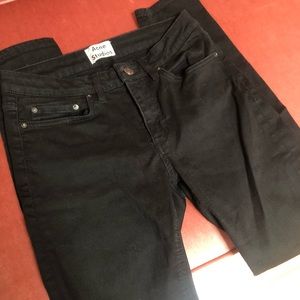 Acne black denim skinny jeans